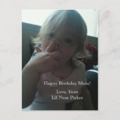 Ihr Lil Nose Picker Postkarte (Vorderseite)