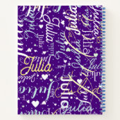 Ihr Lila schöner Individuelle Name Notizblock (Rückseite)