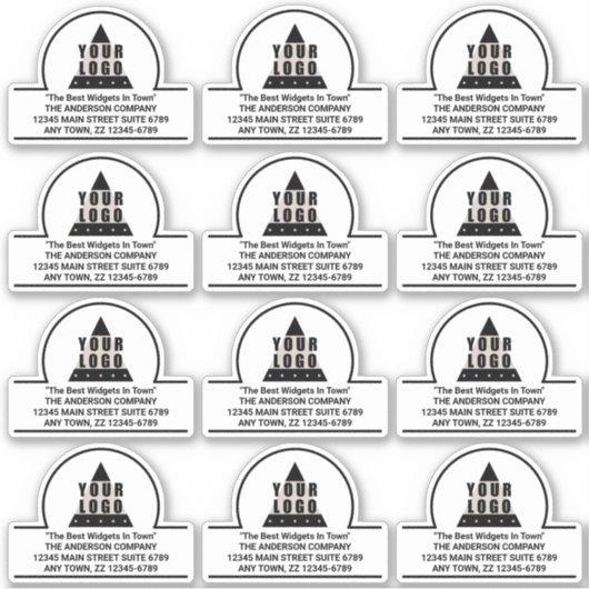 Ihr Logo 12 Promo Adresse Kontaktaufnahme Vinyl sc Aufkleber (Vorderseite)