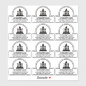 Ihr Logo 12 Promo Adresse Kontaktaufnahme Vinyl sc Aufkleber (Blatt)