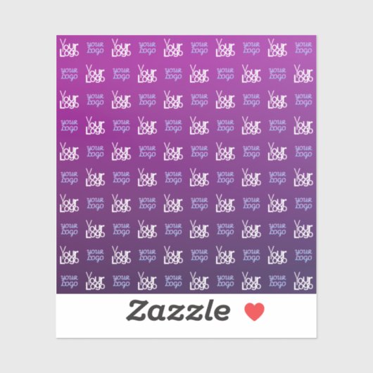 Ihr Logo | 2 Hochgeladene Bilder oder Firmenlogos Aufkleber (Blatt)