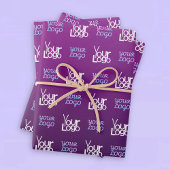 Ihr Logo | 2 Hochgeladene Bilder oder Firmenlogos Geschenkpapier Set