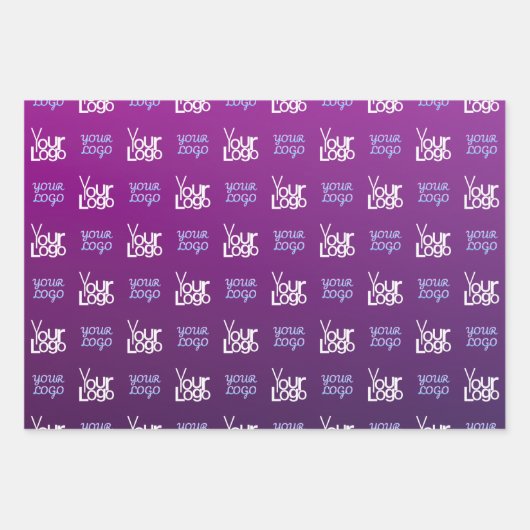 Ihr Logo | 2 Hochgeladene Bilder oder Firmenlogos Geschenkpapier Set (Vorderseite)