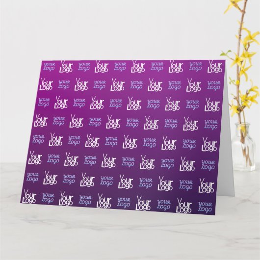 Ihr Logo | 2 Hochgeladene Bilder oder Firmenlogos Karte (Gelbe Blume)