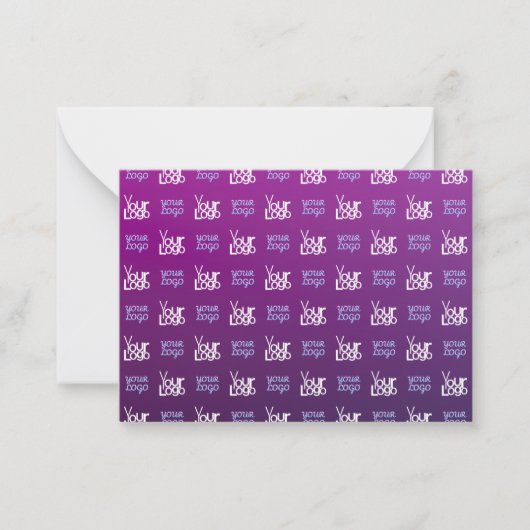 Ihr Logo | 2 Hochgeladene Bilder oder Firmenlogos Mitteilungskarte (Vorderseite)
