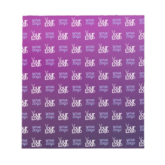 Ihr Logo | 2 Hochgeladene Bilder oder Firmenlogos Notizblock (Vorderseite)