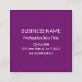 Ihr Logo | 2 Hochgeladene Bilder oder Firmenlogos Quadratische Visitenkarte (Rückseite)