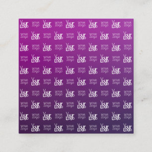 Ihr Logo   2 Hochgeladene Bilder oder Firmenlogos Quadratische Visitenkarte