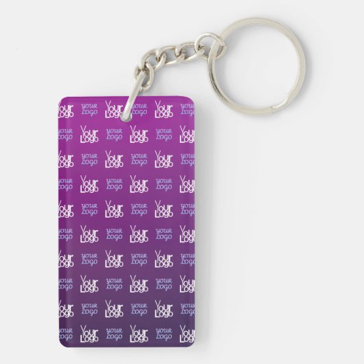 Ihr Logo | 2 Hochgeladene Bilder oder Firmenlogos Schlüsselanhänger (Rückseite)