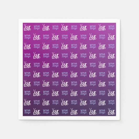 Ihr Logo | 2 Hochgeladene Bilder oder Firmenlogos Serviette (Vorderseite)