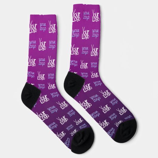 Ihr Logo | 2 Hochgeladene Bilder oder Firmenlogos Socken (Rechts)