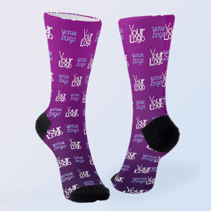 Ihr Logo 2 hochgeladene Bilder oder Geschäftslog Socken
