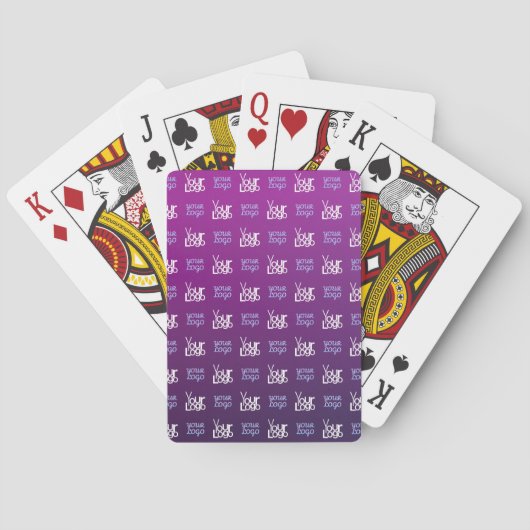 Ihr Logo | 2 hochgeladene Bilder oder Geschäftslog Spielkarten (Rückseite)