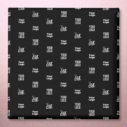 Ihr Logo | 3 Logo-Muster-Design bearbeitet Schwarz Magnet