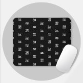 Ihr Logo | 3 Logo-Muster-Design bearbeitet Schwarz Mousepad