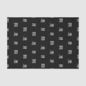 Ihr Logo | 3 Logo-Muster-Design bearbeitet Schwarz Seidenpapier (Vorderseite)