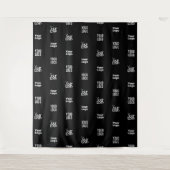 Ihr Logo | 3 Logo-Muster-Design bearbeitet Schwarz Wandteppich (Vorderseite)