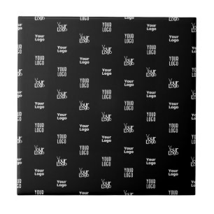 Ihr Logo 3 Logo-Musterdesign editierbar Schwarz Fliese
