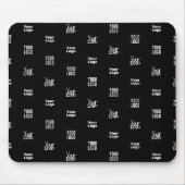 Ihr Logo | 3 Logo-Musterdesign editierbar Schwarz Mousepad (Vorne)