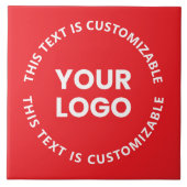 Ihr Logo/alle hochgeladenen Bilder und Rundschreib Fliese (Vorderseite)