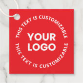 Ihr Logo/alle hochgeladenen Bilder und Rundschreib Geschenkanhänger (Vorderseite)