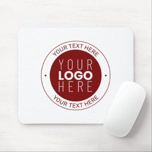 Ihr Logo & anpassbarer Text Tiefrot/DIY-Farbe Mousepad