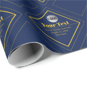 Ihr Logo & anpassbares Design Template Geschenkpapier (Rolleneckpunkt)