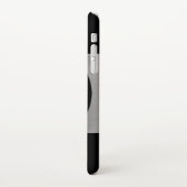 Ihr Logo/Art/Foto-Name, schwarzer Circle Silver, S iPhone Hülle (Linke Seite)