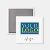 Ihr Logo/Art/Foto, Schwarzes Schrift benennen, Wei Magnet (Vorderseite/Rückseite)