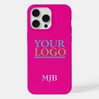 Ihr Logo/Art/Foto, Weiße Monogramm, Hot-Pink