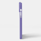 Ihr Logo/Art/Foto, Weißes Monogramm, Periwinkl iPhone Hülle (Linke Seite)