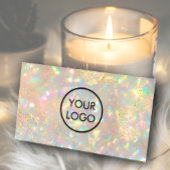 Ihr Logo auf brillanten Opal Stone Foto Visitenkarte