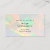 Ihr Logo auf der Opal-Foto-Visitenkarte Visitenkarte (Rückseite)