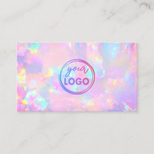 Ihr Logo auf der pastel opal Visitenkarte