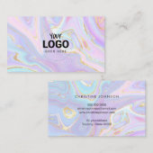 Ihr Logo auf der Visitenkarte aus flüssigem Marmor (Vorne/Hinten)