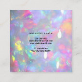 Ihr Logo auf Gemstone opal-Foto Quadratische Visitenkarte (Rückseite)