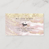 Ihr Logo auf Imitaten goldenes Funkeln Visitenkarte (Rückseite)