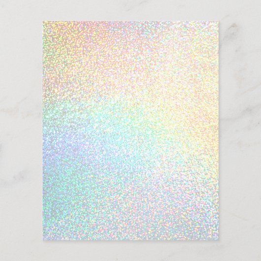 Ihr Logo auf Imitaten Regenbogen-Glitzer Flyer (Hinten)