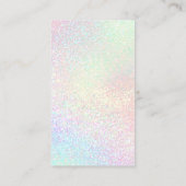 Ihr Logo auf Imitaten Regenbogen-Glitzer Visitenkarte (Rückseite)