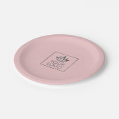 Ihr Logo auf jedem Farbhintergrund Pappteller (Schrägansicht)