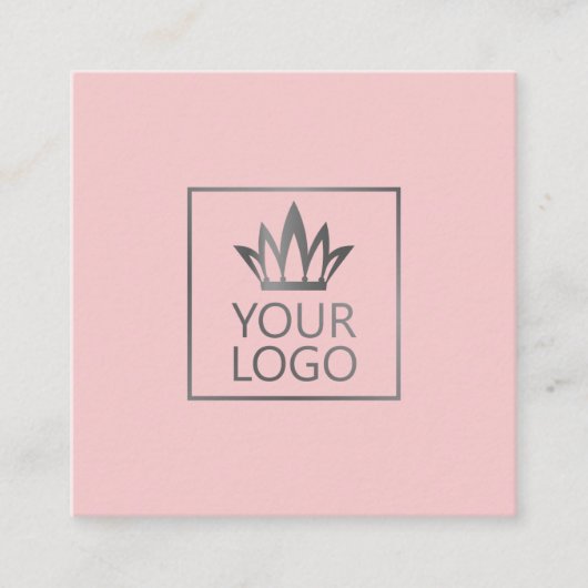 Ihr Logo auf jedem Farbhintergrund Quadratische Visitenkarte (Vorderseite)