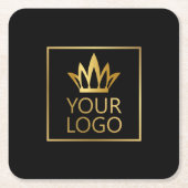 Ihr Logo auf jedem Farbhintergrund Rechteckiger Pappuntersetzer (Vorderseite)