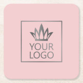 Ihr Logo auf jedem Farbhintergrund Rechteckiger Pappuntersetzer (Vorderseite)