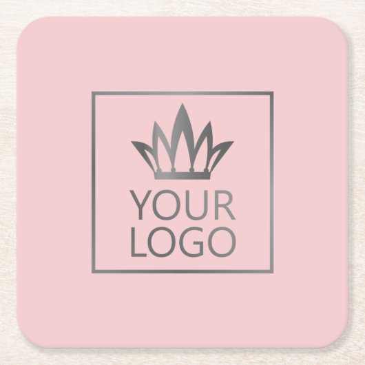 Ihr Logo auf jedem Farbhintergrund Rechteckiger Pappuntersetzer (Vorderseite)