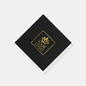 Ihr Logo auf jedem Farbhintergrund Serviette (Ecke)