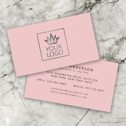 Ihr Logo auf jedem Farbhintergrund Visitenkarte