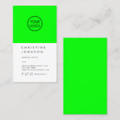 Ihr Logo auf Neongrün Visitenkarte (Vorne/Hinten)