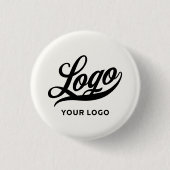 Ihr Logo auf Off white Business Simple Minimal Button (Vorderseite)