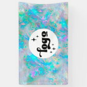Ihr Logo auf Opal-Stein-Textur Banner (Vertikal)