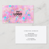 Ihr Logo auf opaler Textur-Visitenkarte Visitenkarte (Vorne/Hinten)